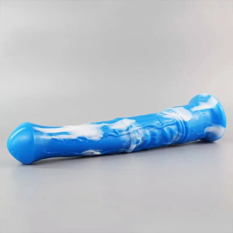 Realistic 11-Inch Multi-Colored Silicone Horse Dildo - Soft and Flexible Animal Dildo