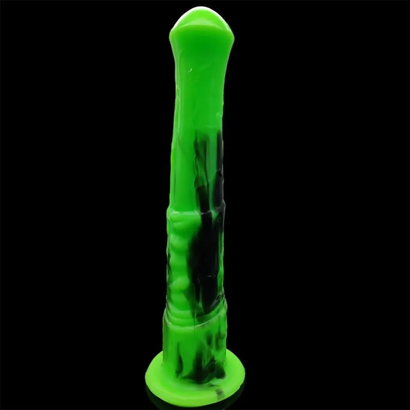 Realistic 11-Inch Multi-Colored Silicone Horse Dildo - Soft and Flexible Animal Dildo