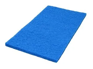 14" x 20" Blue Medium Duty Floor Scrubbing Pads - Case of 5