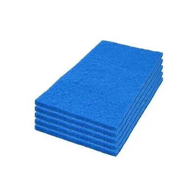 14" x 20" Blue Medium Duty Floor Scrubbing Pads - Case of 5