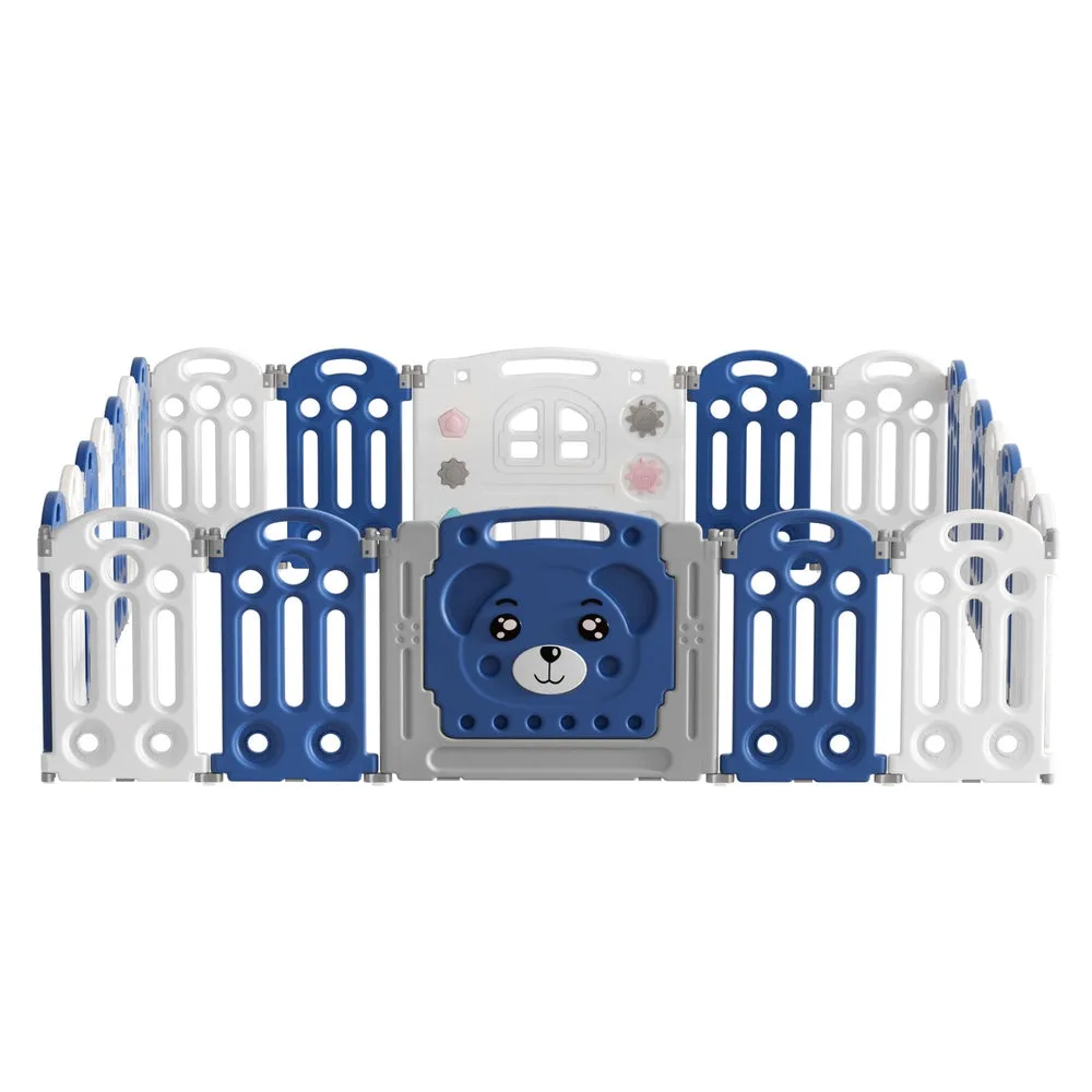 24-Panel Safety Baby Playpen, HDPE Material - Keezi