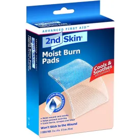 2nd Skin Moist Burn Care Large Size Pads 3 x  4 inch Sterile Pads 3 Count