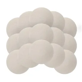 6.5" White Baseboard & Floor Buffing Pads - Case of 15