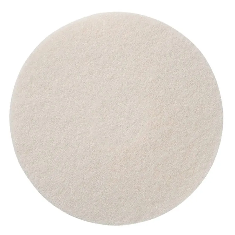 6.5" White Baseboard & Floor Buffing Pads - Case of 15