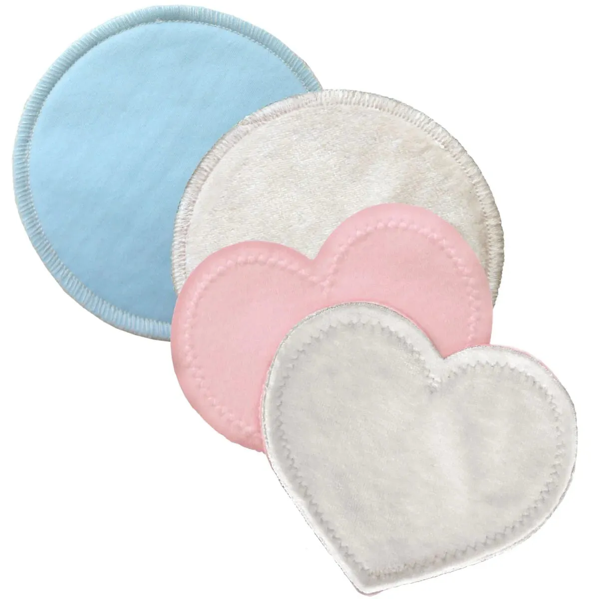 Bamboobies Washable Bamboo Rayon Nursing Pad, 2 Pair Pack, 1 Regular and 1 Overnight