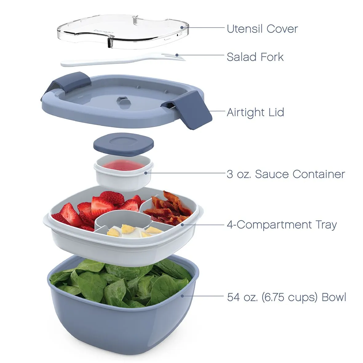 Bentgo All-in-One Salad Container Slate