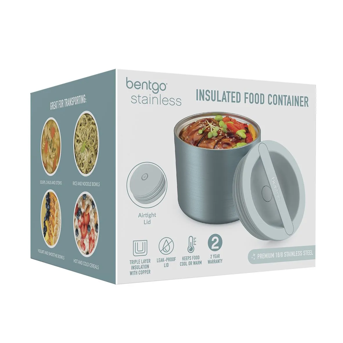 Bentgo Stainless Steel Insulated Food Container - Aqua