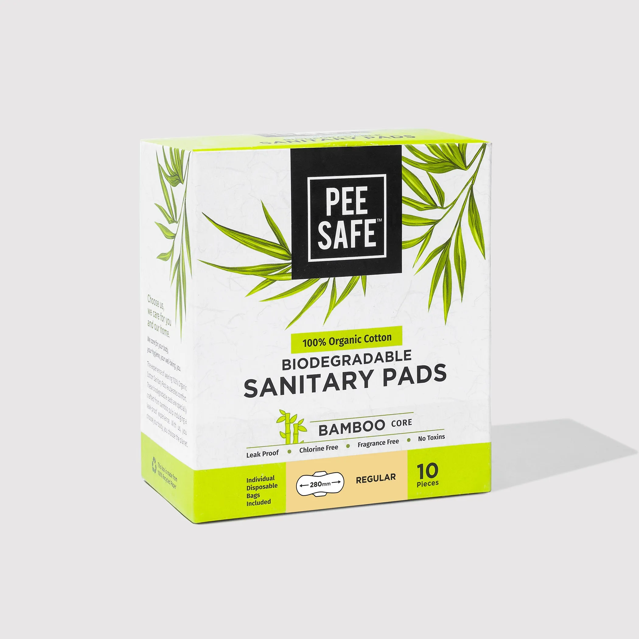 Biodegradable Sanitary Pads - Regular (Pack of 10) - BYOC