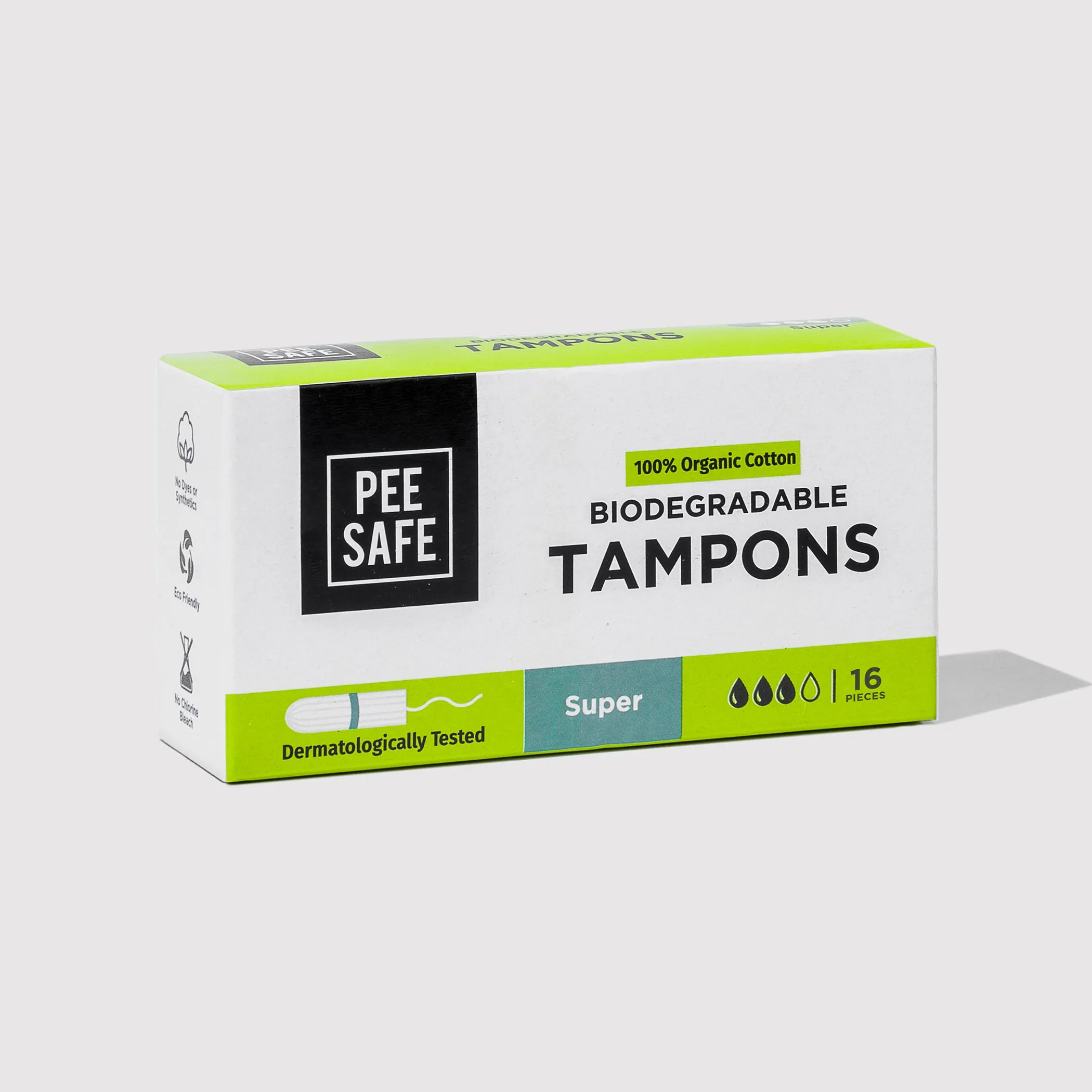 Biodegradable Tampons- Super (16 Tampons) - BYOC