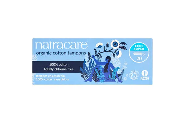 [Bundle Of 2] Natracare Organic Cotton Tampons - Super (20pcs x 2)