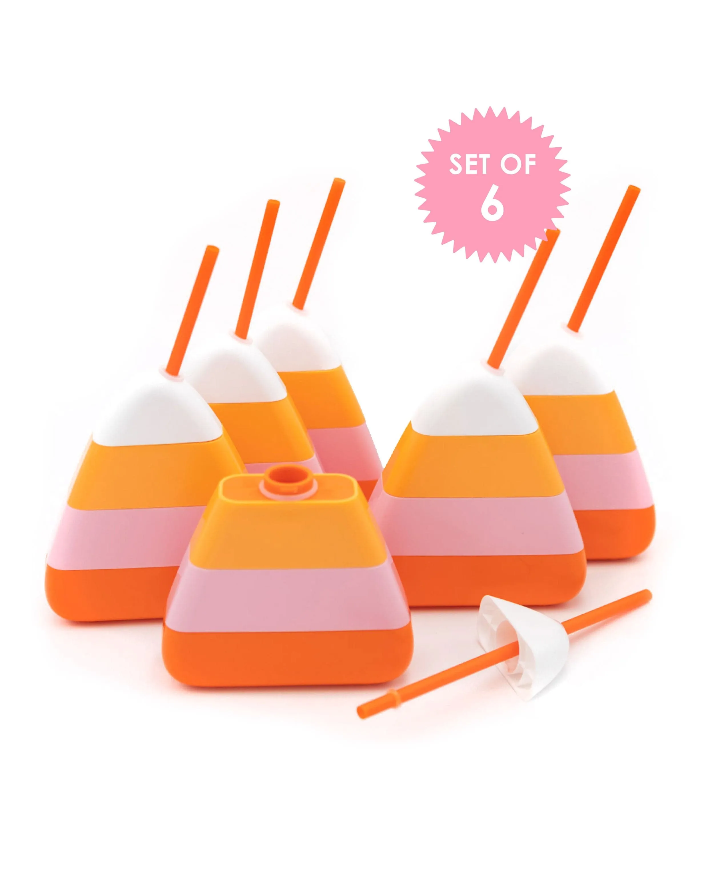 candy corn sipper set with straws