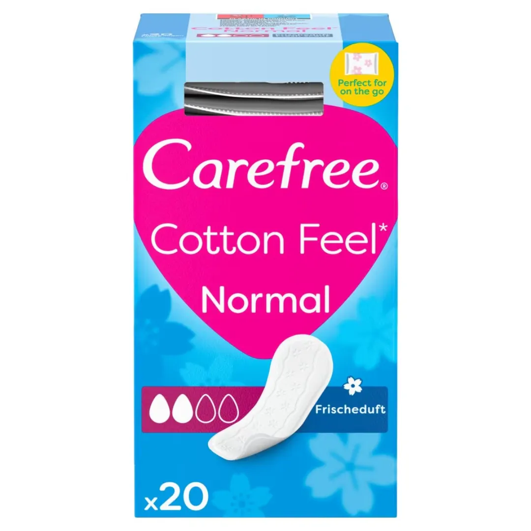 Carefree Normal with Cotton Extract Panty Liners Pads Pack of 20 (T)