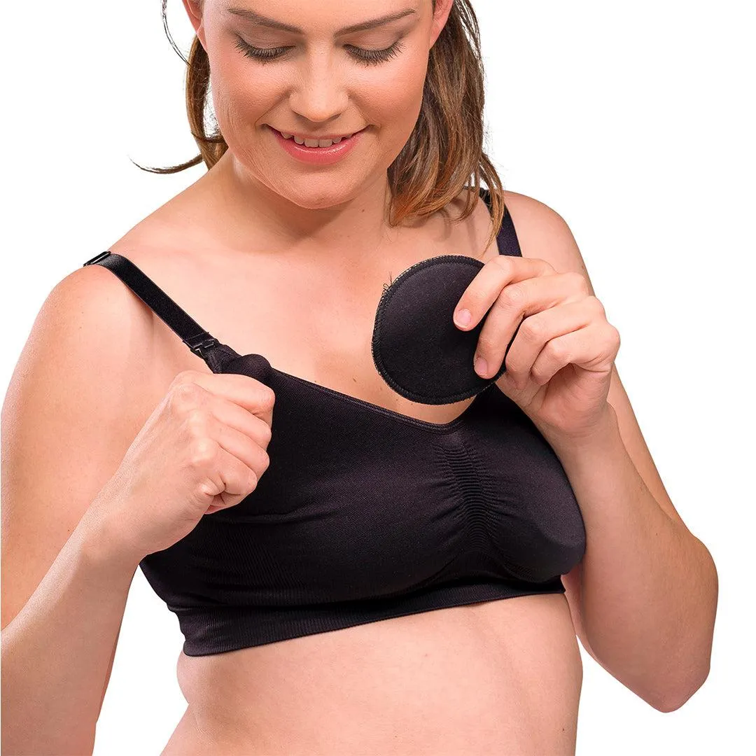 Carriwell Washable Breast Pads - 6 Pack - Black