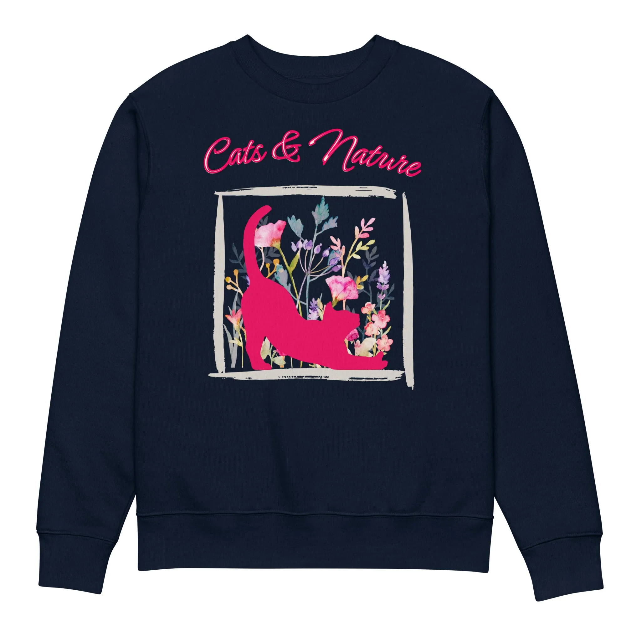 Cat Lovers’ Organic Cotton Sweatshirt | Nature Inspired