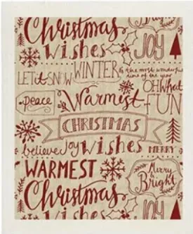 Christmas Wishes Sponge Cloth