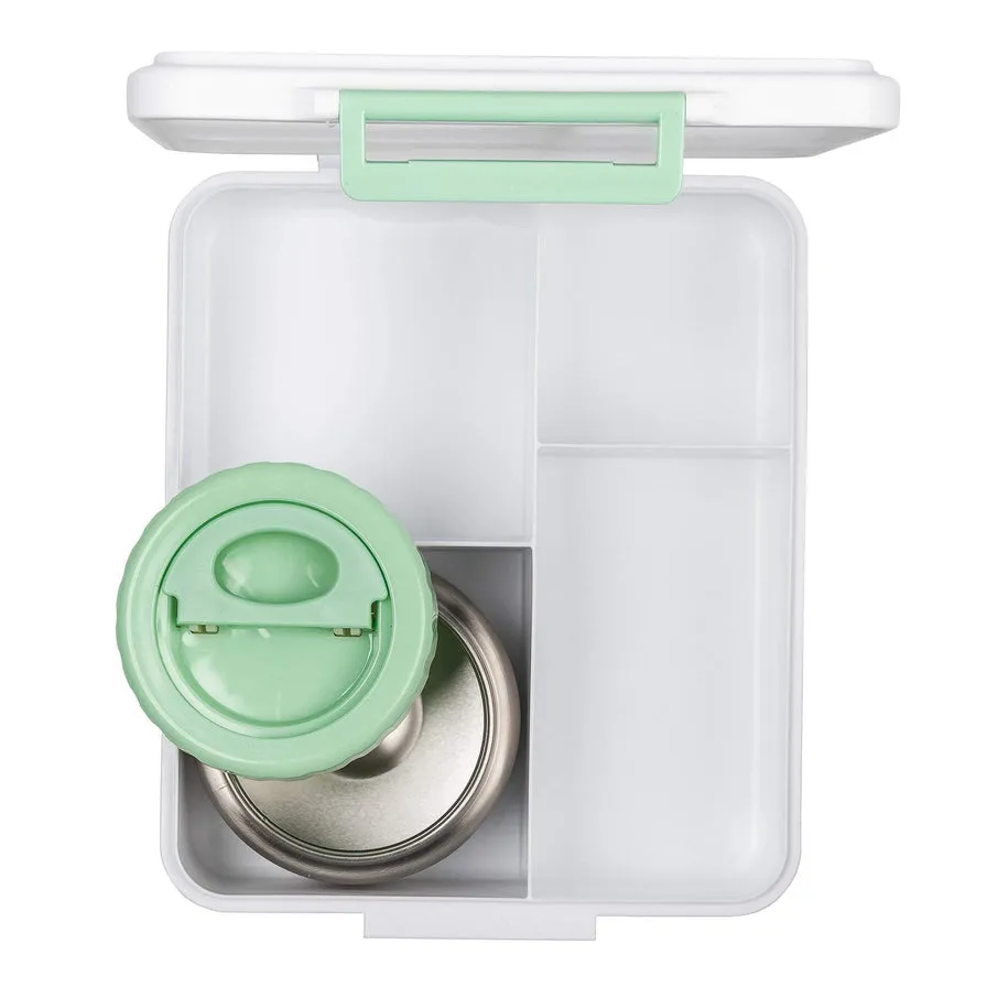 Citron Grand Lunchbox with Hot Food Jar - Dino - White