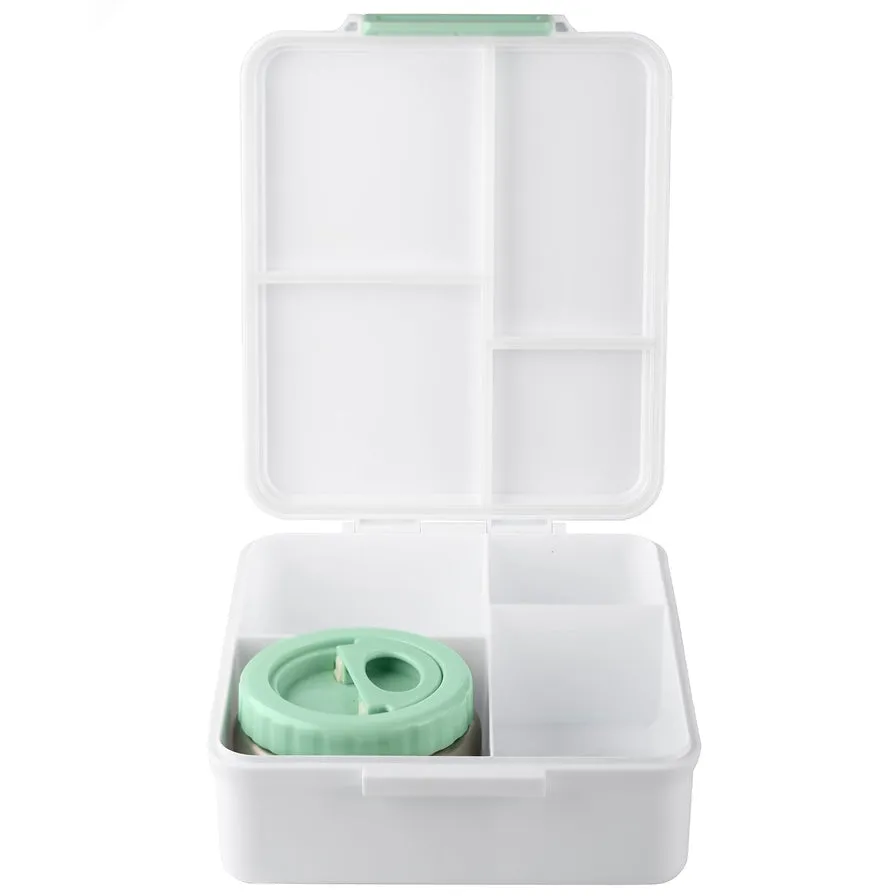 Citron Grand Lunchbox with Hot Food Jar - Dino - White