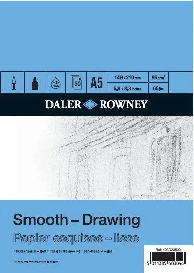 Daler Rowney Drawing Pads Smooth A5