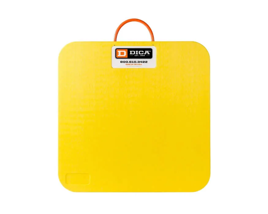 DICA D2424-Y SafetyTech Crane Outrigger Pad 24"x24"x1" 60,000lb capacity (Yellow)