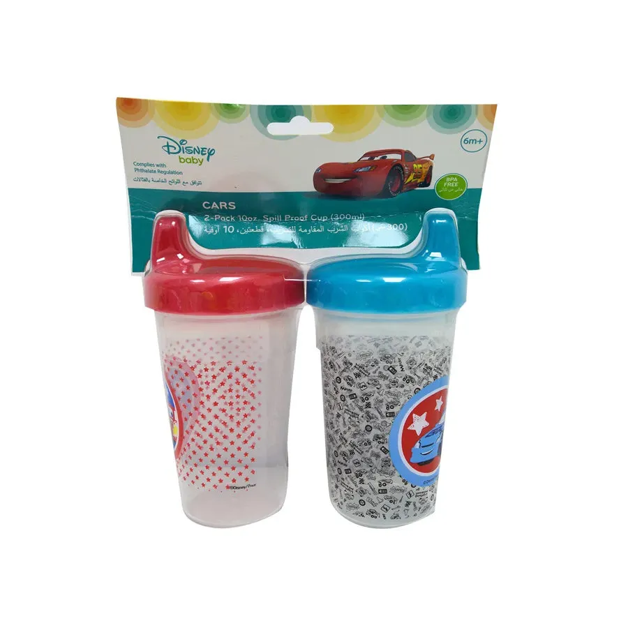 Disney BPA Free Baby Sippy Cup, 12 Months , 300ML, Pack of 2 - Cars - Mix