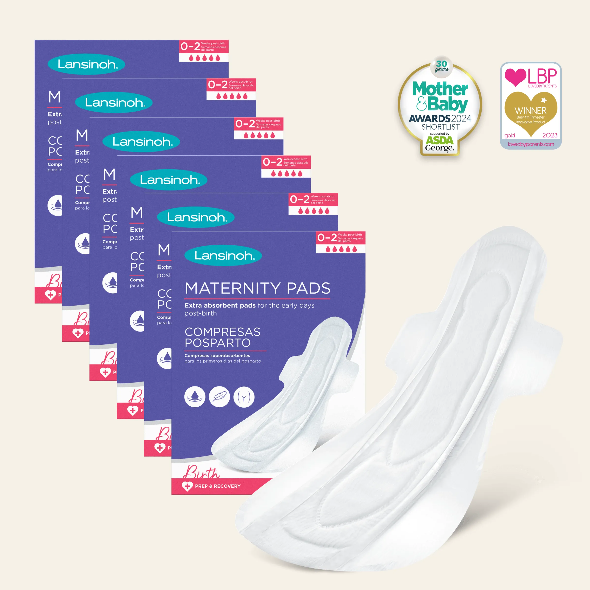 Extra Absorbent Maternity Pads: 0-2 weeks post-birth