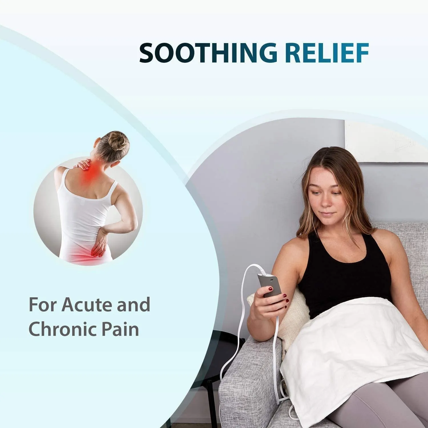 Extra Large Moist Heating Pad for Cramps and Back Pain