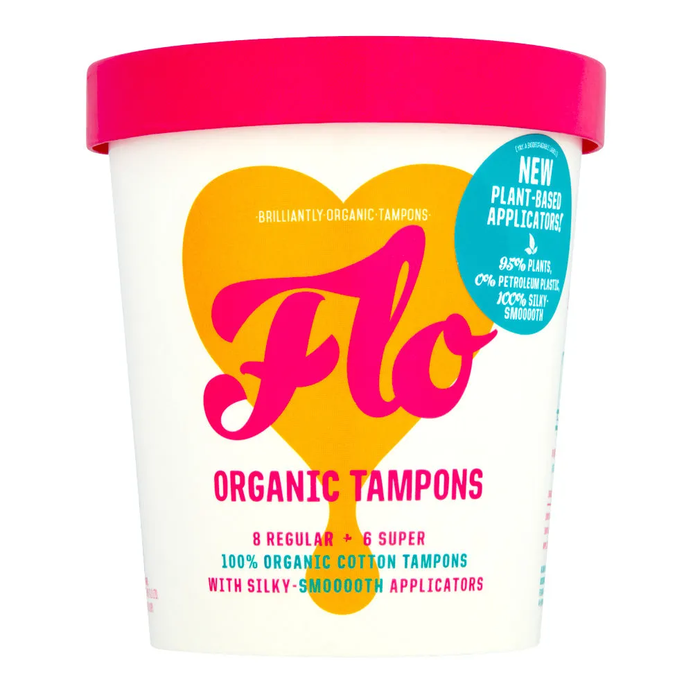 FLO Organic Applicator Tampons Regular & Super