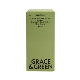 Grace & Green Organic Cotton Applicator Tampons - Regular 16 tampons