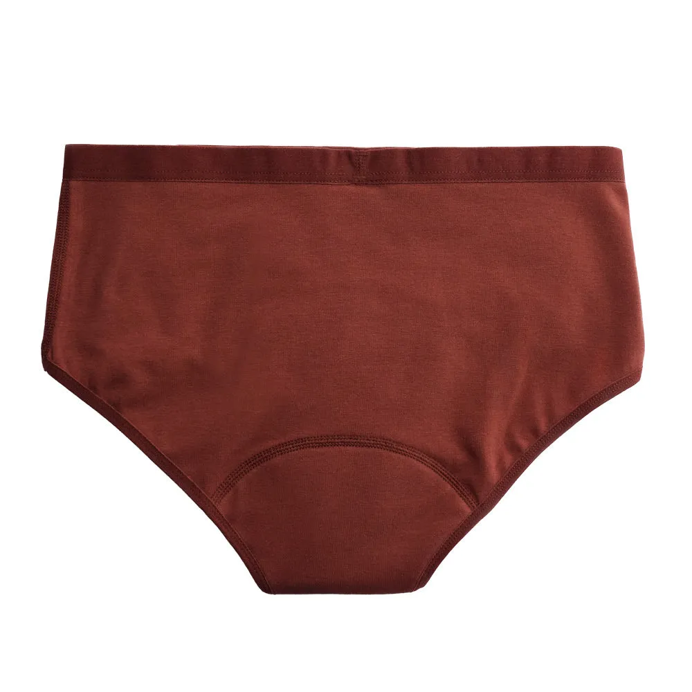 Imse Vimse Hipster Medium Flow Period Pants - Rusty Bordeaux