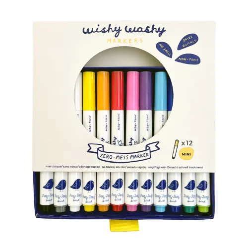 Jaq Jaq Bird Wishy Washy Markers MINI (12pk)