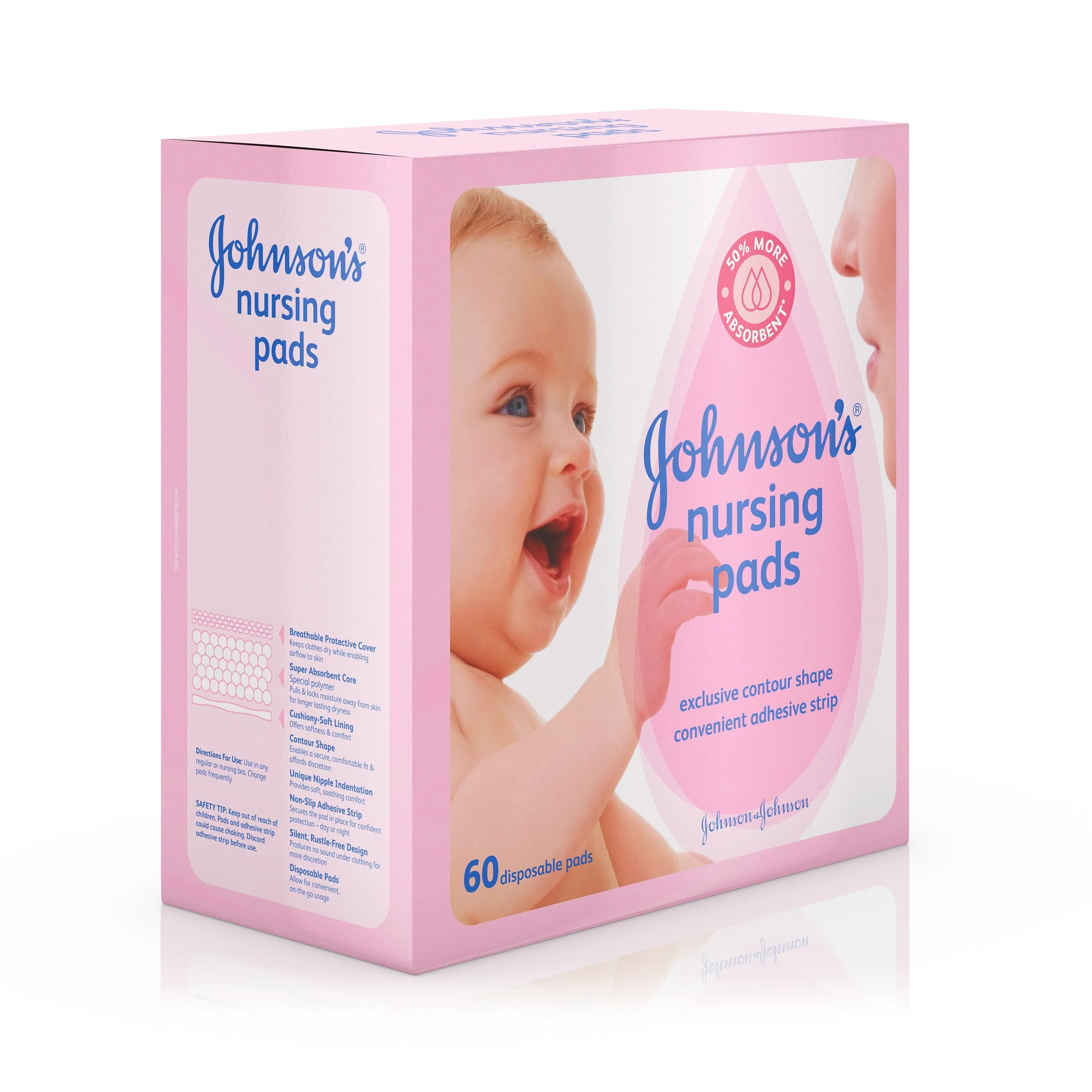 Johnson's Nursing Pads, 60 ct