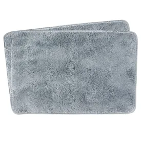 Kuber Industries Luxury Door Mat|Super Absorbent,Non-Slip & Comfortable|Anti Skid Bathroom |Multi-Utility Floor for Living Room,Bedroom,Entrances|40 x 60 cm,Grey, Pack of 2