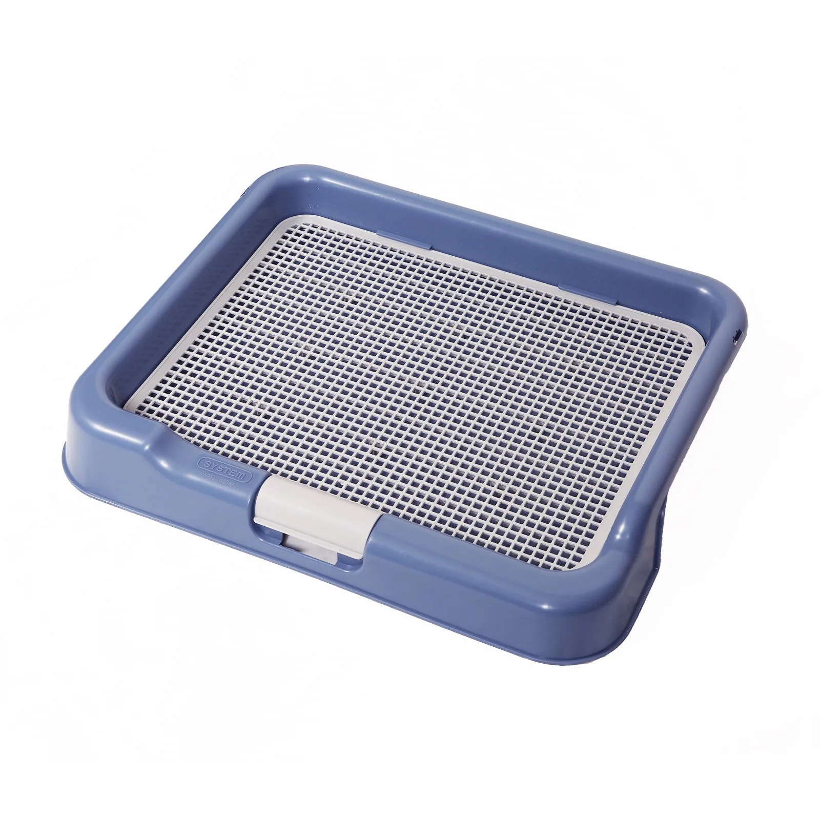 Leak-Proof Dog Potty Tray with Mesh Panel, Blue - PS Korea