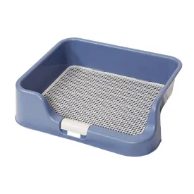 Leak-Proof Pet Potty Tray with Raised Walls, Blue - PS Korea