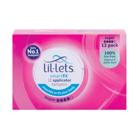 Lil-Lets Applicator Tampons Super 12 Tampons