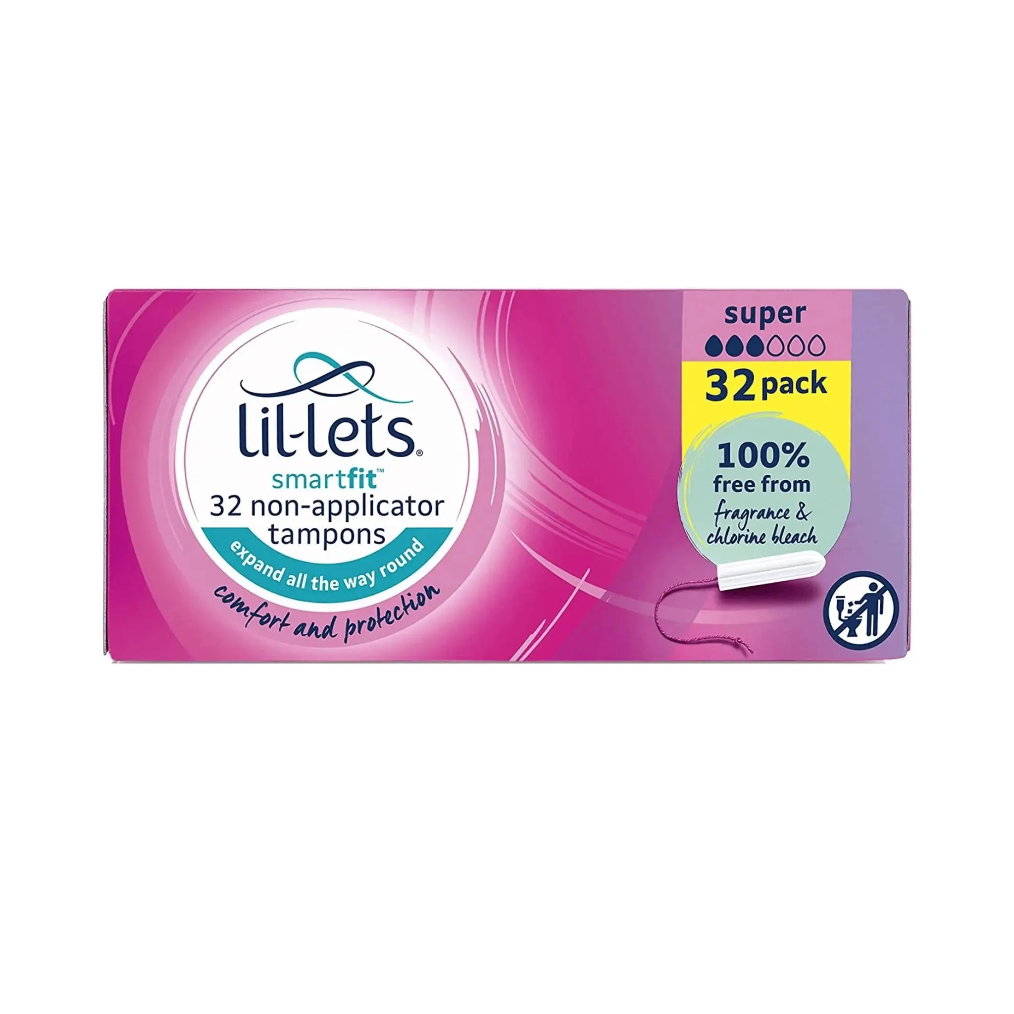 Lil-Lets Non Applicator Super Tampons x 32