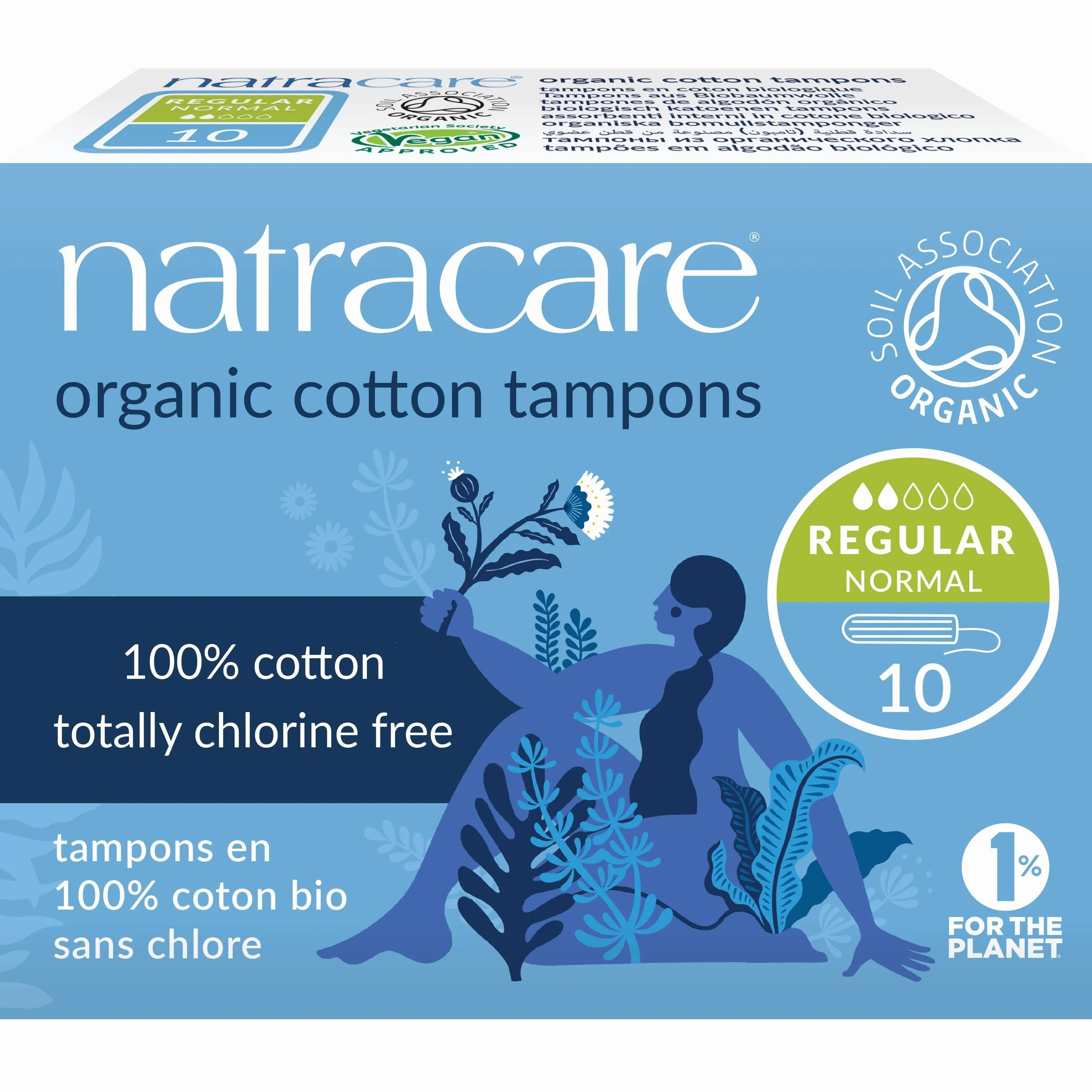 LIQUIDATION Natracare® Regular Non-Applicator Organic Cotton Tampons - FINAL SALE/NO RETURNS***