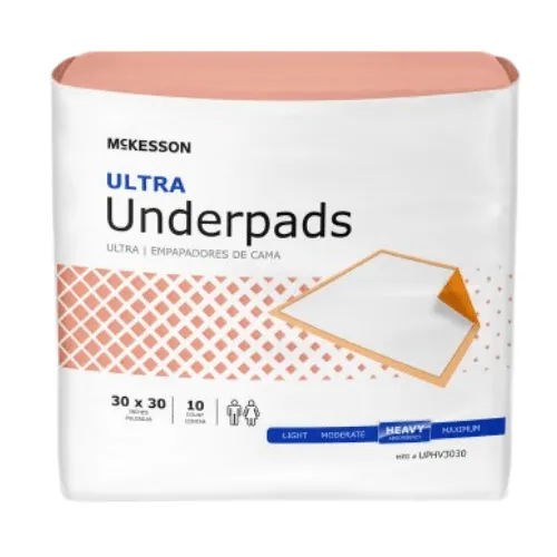 Mckesson Ultra 30"x30" Disposable Bed Pads, Heavy Absorbent CS/100