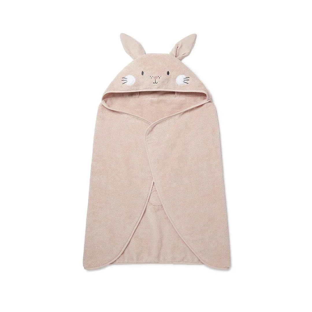 MORI Hooded Toddler Bath Towel - Bunny - Blush