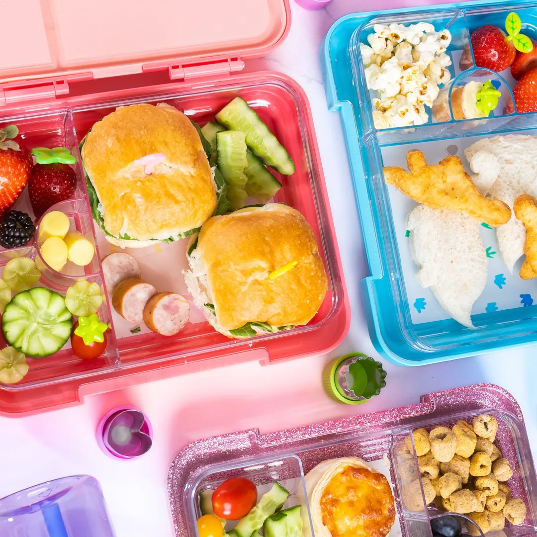 Mum Made Yum Large Bento Lunch Box - Blue Sparkle Mermaid