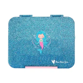 Mum Made Yum Large Bento Lunch Box - Blue Sparkle Mermaid