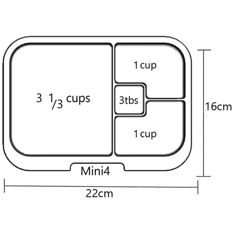 Munchbox - Mini4 Bento Lunch Box - Midnight Blue