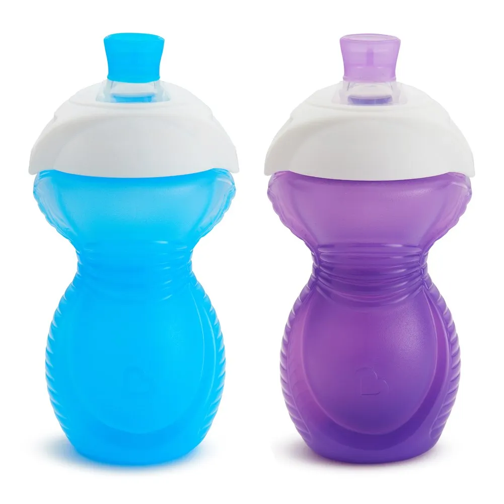 Munchkin 2-Pack Click Lock Bite-Proof Sippy Cups - Blue/Purple (9oz)