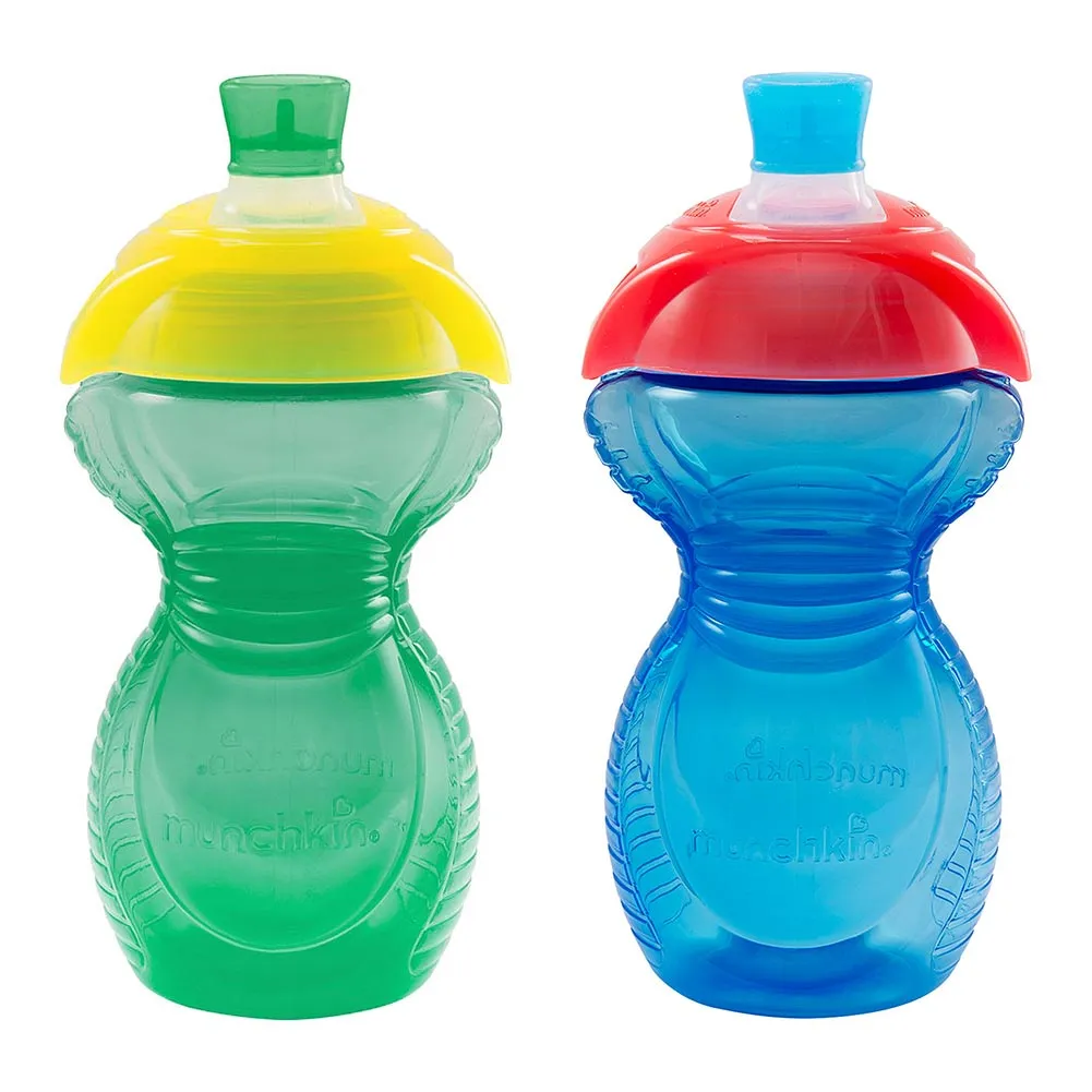 Munchkin 2-Pack Click Lock Trainer Cups - Blue/Green (9oz)