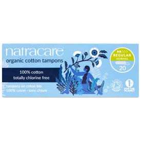 NatraCare Organic & Natural Cotton Tampons Regular 20 Tampons