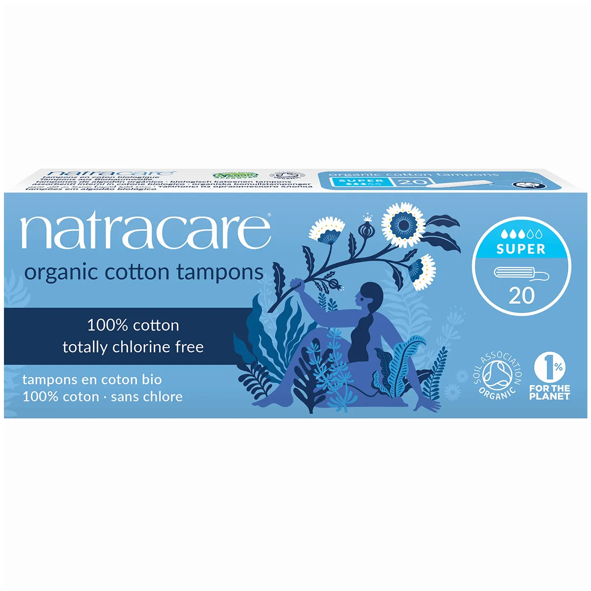 NatraCare Organic Cotton Tampons Super 20 Tampons