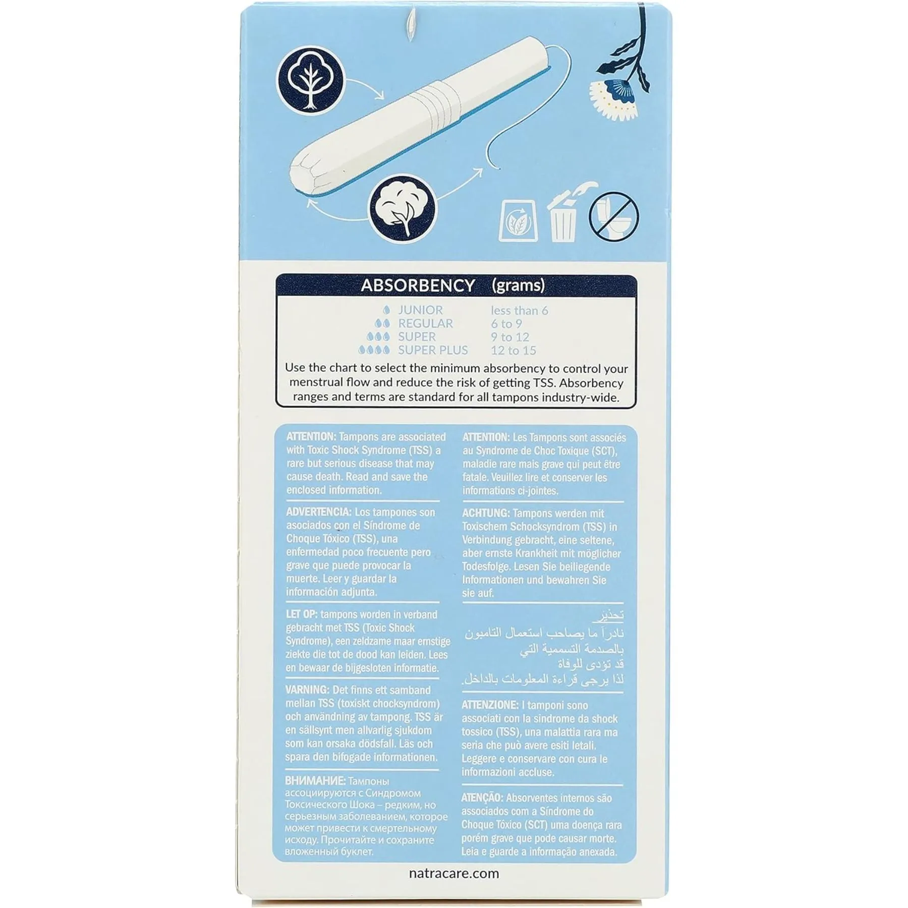 Natracare Super Organic Cotton Tampons with Applicator 16ct