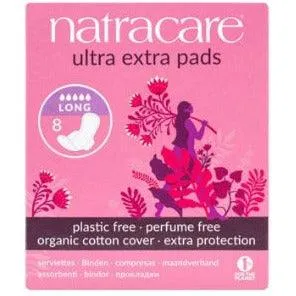 NatraCare Ultra Extra Pads (Long With Wings) - 8 Pads