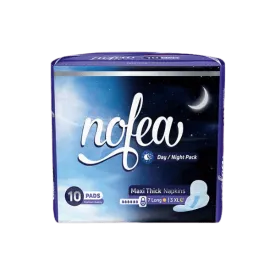 NOFEA DAY/NIGHT MAXI THICK NAPKINS 7LONG 10PADS