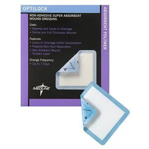 OptiLock Non-Adhesive Dressing 6.5" x 10" with 5.5" x 8.9" Pad